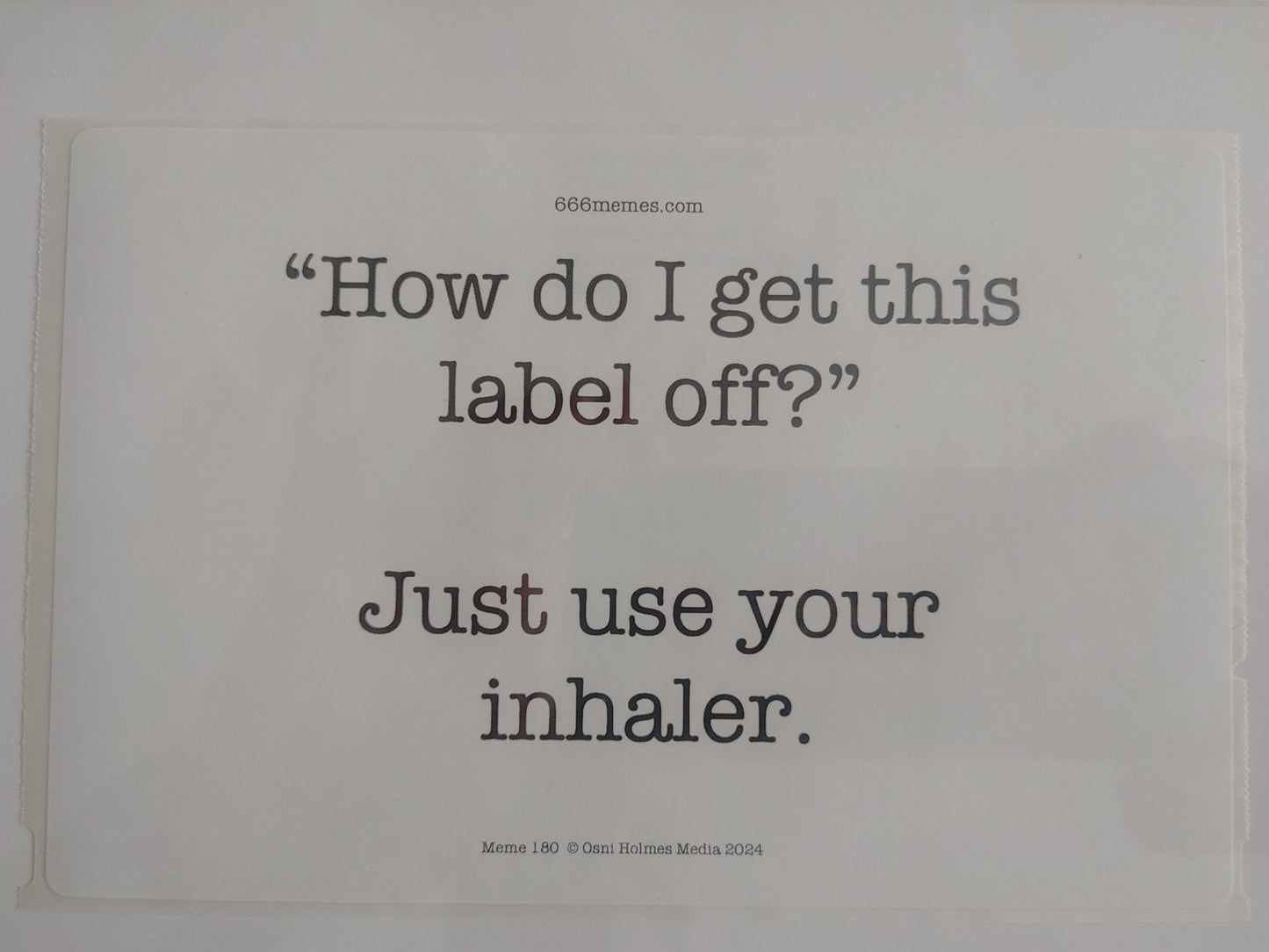 "Inhaler" Label